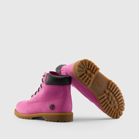 🆕Timberland Unisex Nubuck Work Pink Boots - Picture 4 of 8